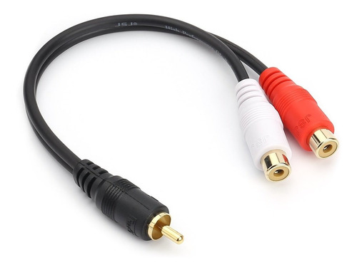 Cable De Subwoofer De Audio Rca Macho A 2 Hembra | 20cm