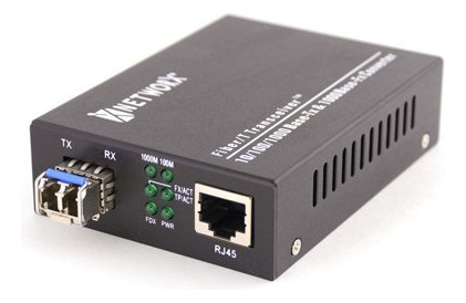 Conversor Medio Gigabit Ethernet Utp Rj45 Fibra Lc 550
