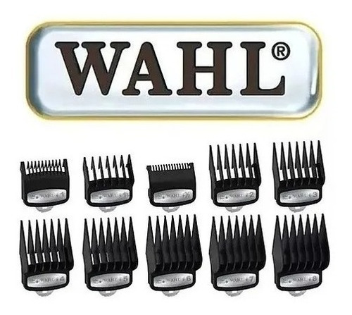 Wahl Kit Premium, 10 Peines Alzas  Con Clip Metálico