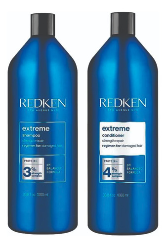 Redken Shampoo Extreme 1000 Ml. + Acond. Extreme 1000 Ml.