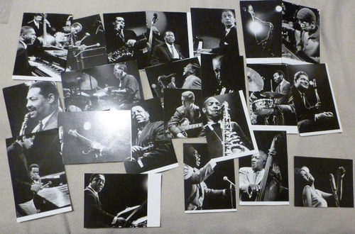 Lote De 22 Postales De Musicos De Jazz Fotos Musicos