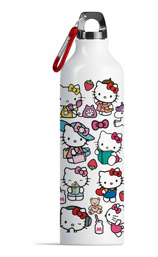 Termo Botella Hello Kitty Objetos 750ml, Botella Aluminio