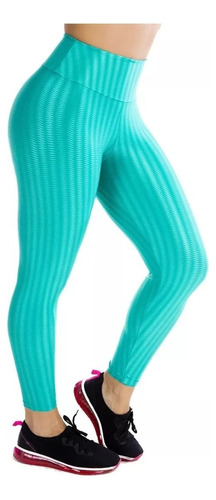 Calza Legging 3d Fitness Brillosa Para Dama