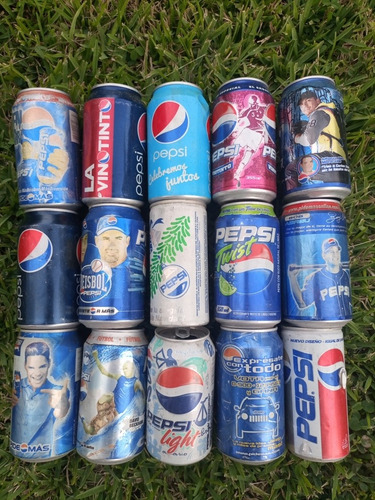 Imagen 1 de 3 de Latas Coleccionables De Pepsi (vacías) Modelos Antiguos 
