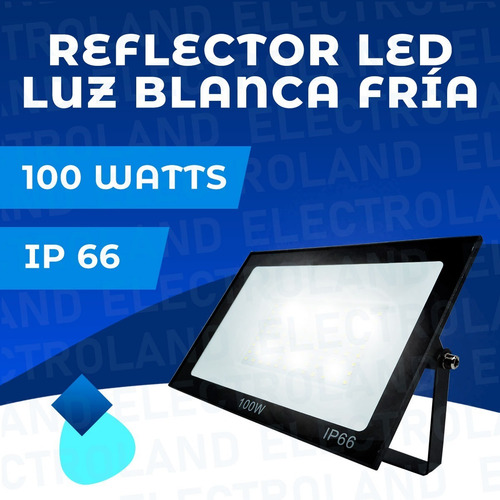 Imagen 2 de 10 de Pack X4 Reflector Led Blanco 100w Ip66 Bajo Consumo Potencia