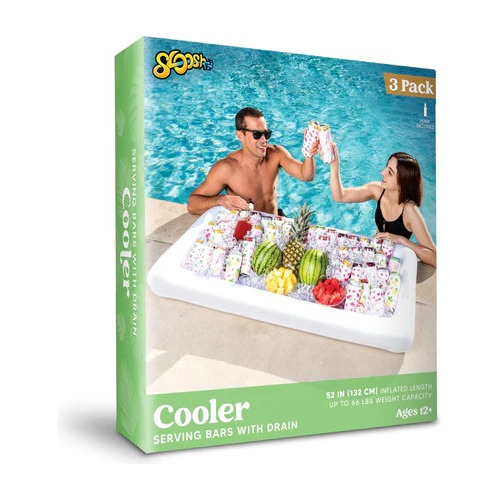 3 Barras Inflables Piscina Bufetera Para Servir Alimentos Color Blanco
