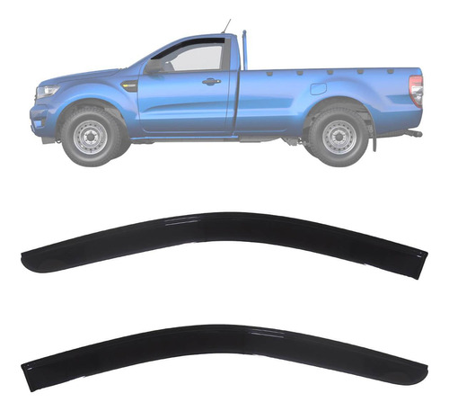 Calha De Chuva Ford Ranger 13/19 2p Fumê 100% Acrílico