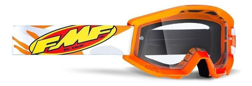 Goggles Fmf Powercore Core Assault Grey/clear Lens Color De La Lente Clear Color Del Armazón Orange Talla Adulto