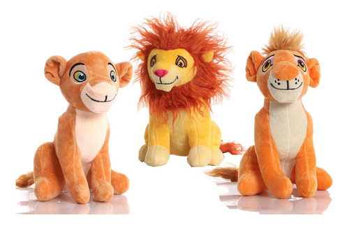 3 Piezas El Rey León Simba Nala Mufasa Muñeca Peluche Juguet