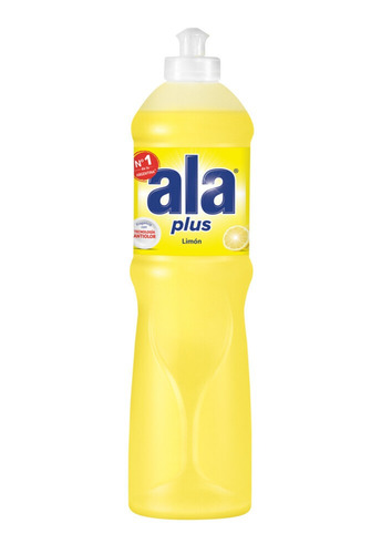 Imagen 1 de 2 de Detergente Ala Plus Limón cristalino en botella 750 ml