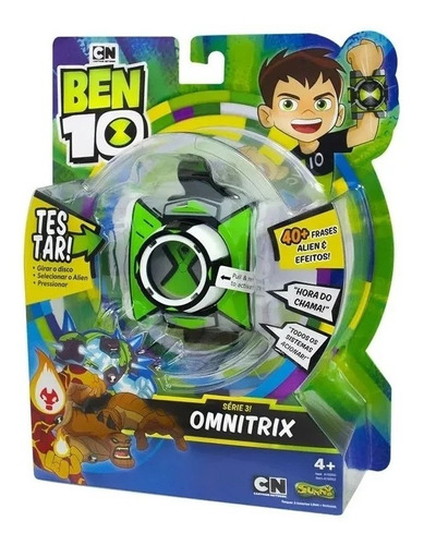 Relógio Ben10 Omnitrix +40 Frases Luzes Sons Original Sunny