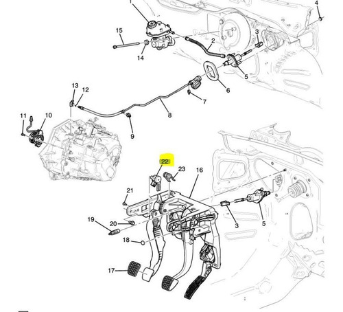 Sensor Pedal Stop Chevrolet Cobalt 2.4l L4 2015