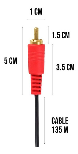 Imagen 5 de 10 de Cable Rca A Rca Y 120cm Tv Dvd Mayoreo Oferta 11-1056