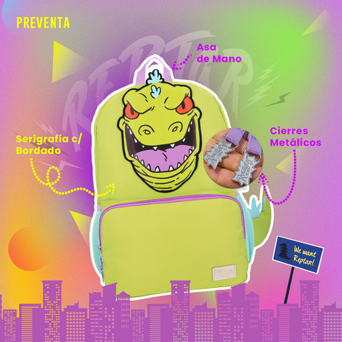 Mochila Reptar Con Gorrito Rugrats Por Yadatex