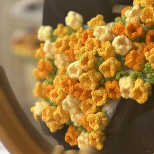 Manta De Ganchillo Con Forma De Ramo De Flores, Producto Aca
