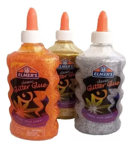 Lote 10 Pegamentos Elmers Con Glitter Colores A Elegir Envio