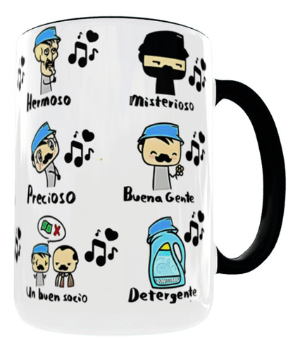Taza Guapo Poderoso 15oz 450ml Grande Asa Color 1pz A Elegir