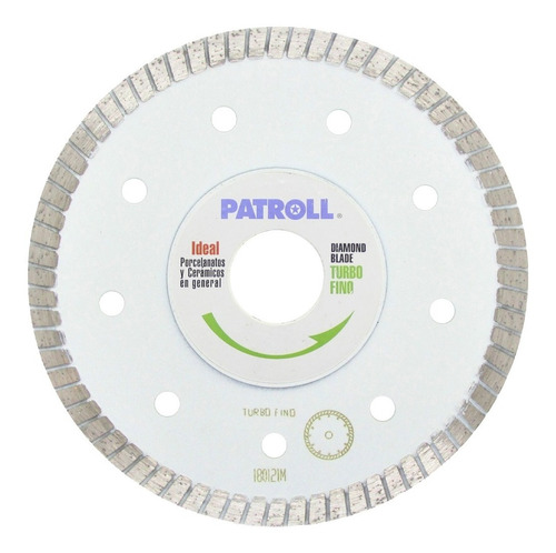 Disco Turbo Fino Patroll Ptf 4.5 115mm Para Porcelanato