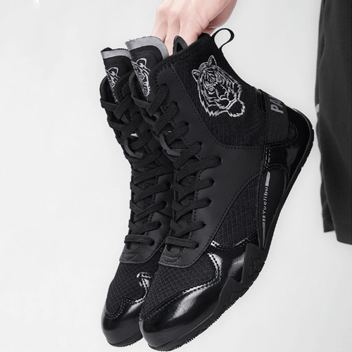 Botas Boxeo Caña Alta, Zapatos Entrenamiento Boxeo Flexibles