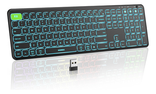 Seenda Teclado Bluetooth Retroiluminado (usb + Dual Bt), Tec