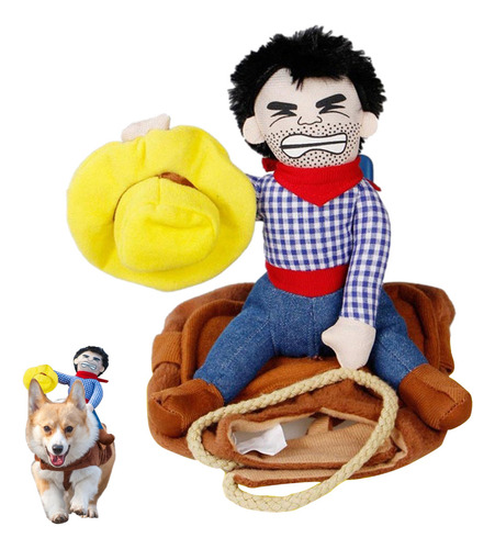 Perro Equitación Vaquero Traje Estilo Jinete Diseño Vestido