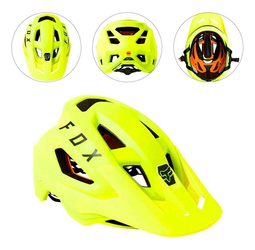Capacete Fox Speedframe Amarelo Neon Com Mips Ciclismo 21 Tamanho M