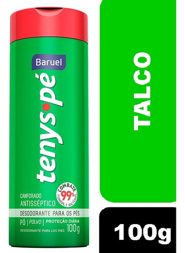 Talco Tenys Pé Baruel Canforado 100g Kit C/12