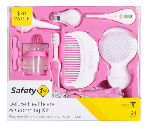 Conjunto completo de higiene e cuidados com o bebê Safety 1st IH4960600 Premium, rosa - x 10