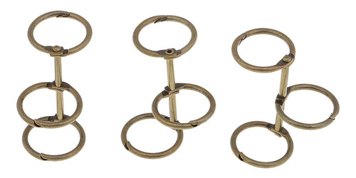3 Anillos Para Encuadernar Hojas Individuales De Metal, 3 A
