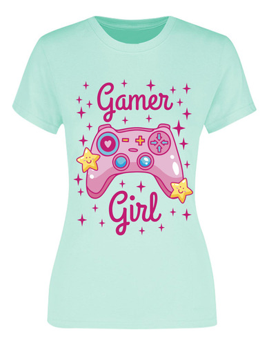 Playera Manga Corta Gamer Girl - Video Juegos - Control Rosa