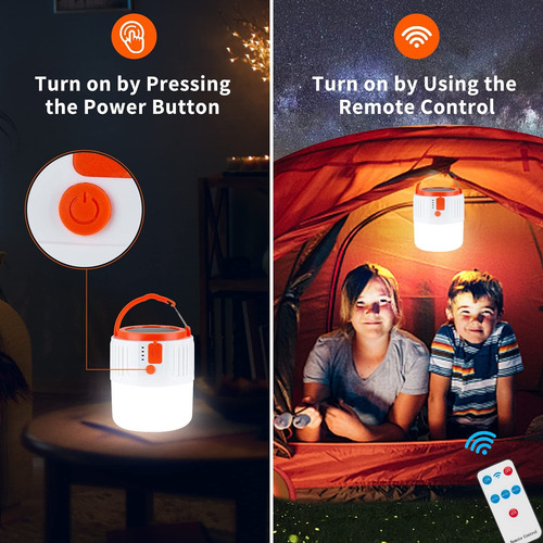 Luz De Camping, Lámpara De Camping Solar Recargable Y Usb