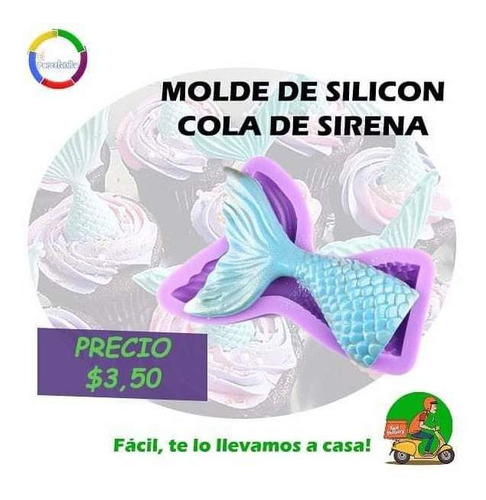 Molde De Silicon Sirena, Porcelana Fria, Fondant,resposteria