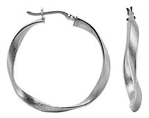 Lecalla Sterling Silver Jewelry Chapado En Rodio Pendientes 