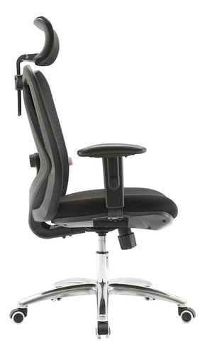 Silla de escritorio Túsilla.cl Samos TU-SAMOS-001 ergonómica negra con tapizado de mesh y tela