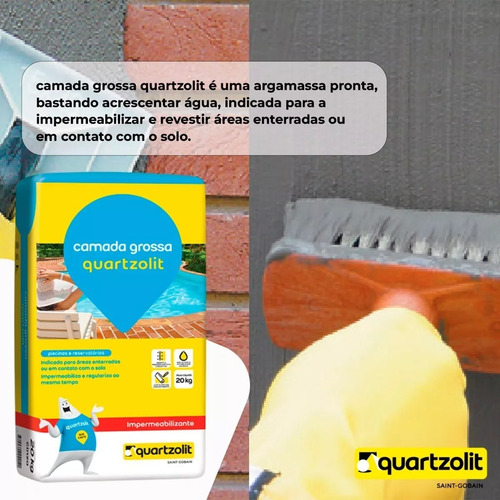 Argamassa Resiste A Pressao D' Agua Quartzolit