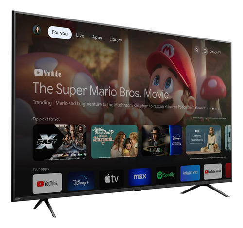 Philips Pantalla 70 Pulgadas 4k Google Smart Tv 70pul7553/f7 (Reacondicionado)