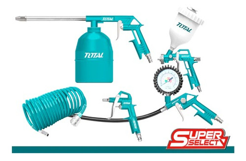 Juego De Herramientas Neumáticas P/compresor Total Tatk053-1