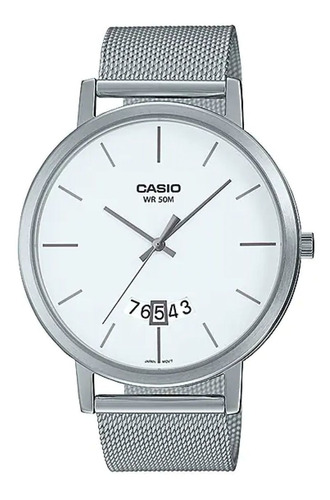 Reloj Para Hombre Casio Clásico Mtpb100m-7evdf Plateado