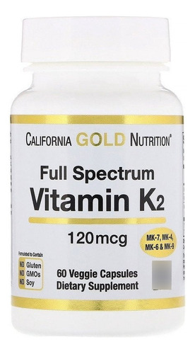 Vitamina K2 (mk-4, Mk-6, Mk-7, Mk-9) 60 Caps - 120 Mcg Cgn