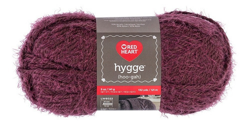 Estambre Coats Liso Acrílico Suave Acogedor Hygge Red Heart Color 08776 Plum Candy