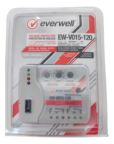 Protector De Voltaje 110v Aire Acondicionado Nevera Everwell