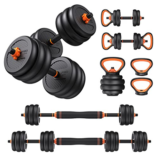 Feierdun Adjustable Dumbbells, 20/30/40/50/70/90lbs Free Wei