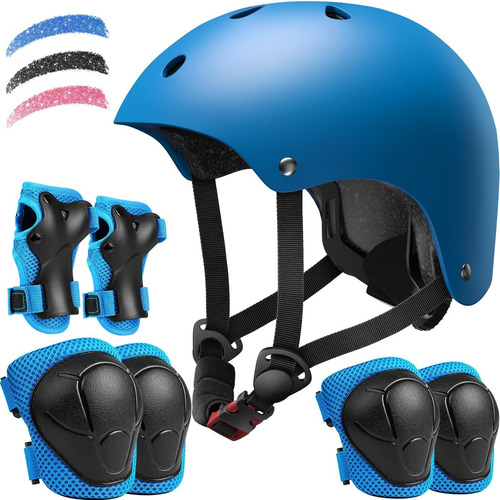 Juego Rodilleras Y Coderas For Casco Bicicleta Y Patineta