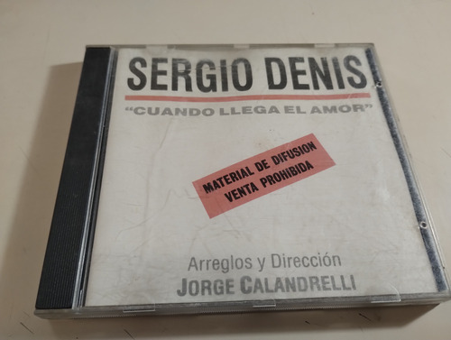 Sergio Denis - Cuando Llega El Amor - Cd Single Promo