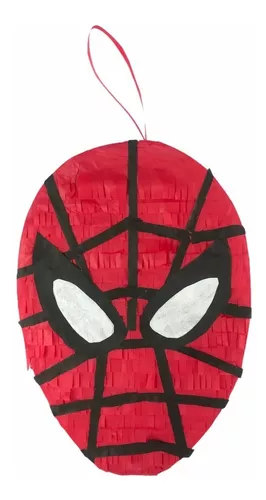 Mini Piñata Decorativa Carita Araña Fiesta Superheroes