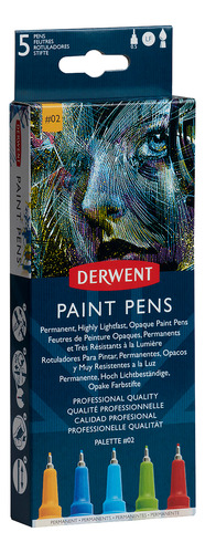 Set N° 2 Paint Pens Con 5 Colores Derwent