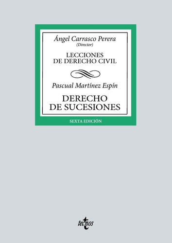 Libro: Derecho De Sucesiones. Martinez Espin, Pascual. Tecno