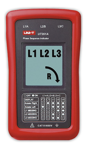 Secuencimetro Rotacion Indicador De Fase Lcd Uni-t Ut261a