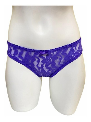5 Pzas De Panty Calzón Bikini Encaje Mesh Marca Íntimamente