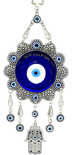 Ojo Malvado Azul Protección De Manos De Hamsa Adorno C...